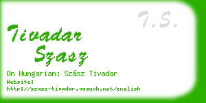 tivadar szasz business card