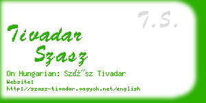 tivadar szasz business card